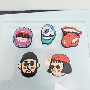 Crocs Shoe Charms Jibbitz Leon the Professional Rolling Stones Mouth Tongue out